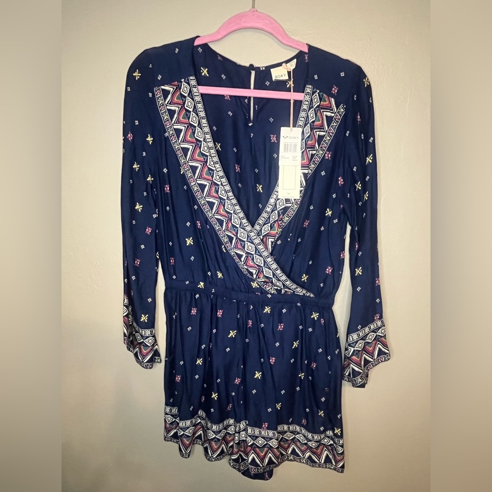 Roxy Navy Patterned Dres